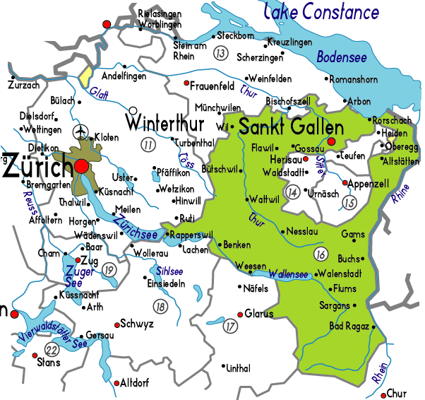 sankt gallen province map
